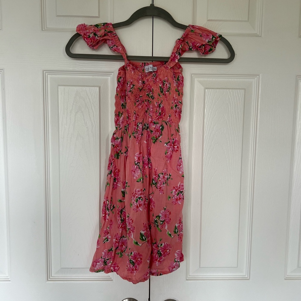 Tiare Hawaii Pink Floral Kids Casual Dress